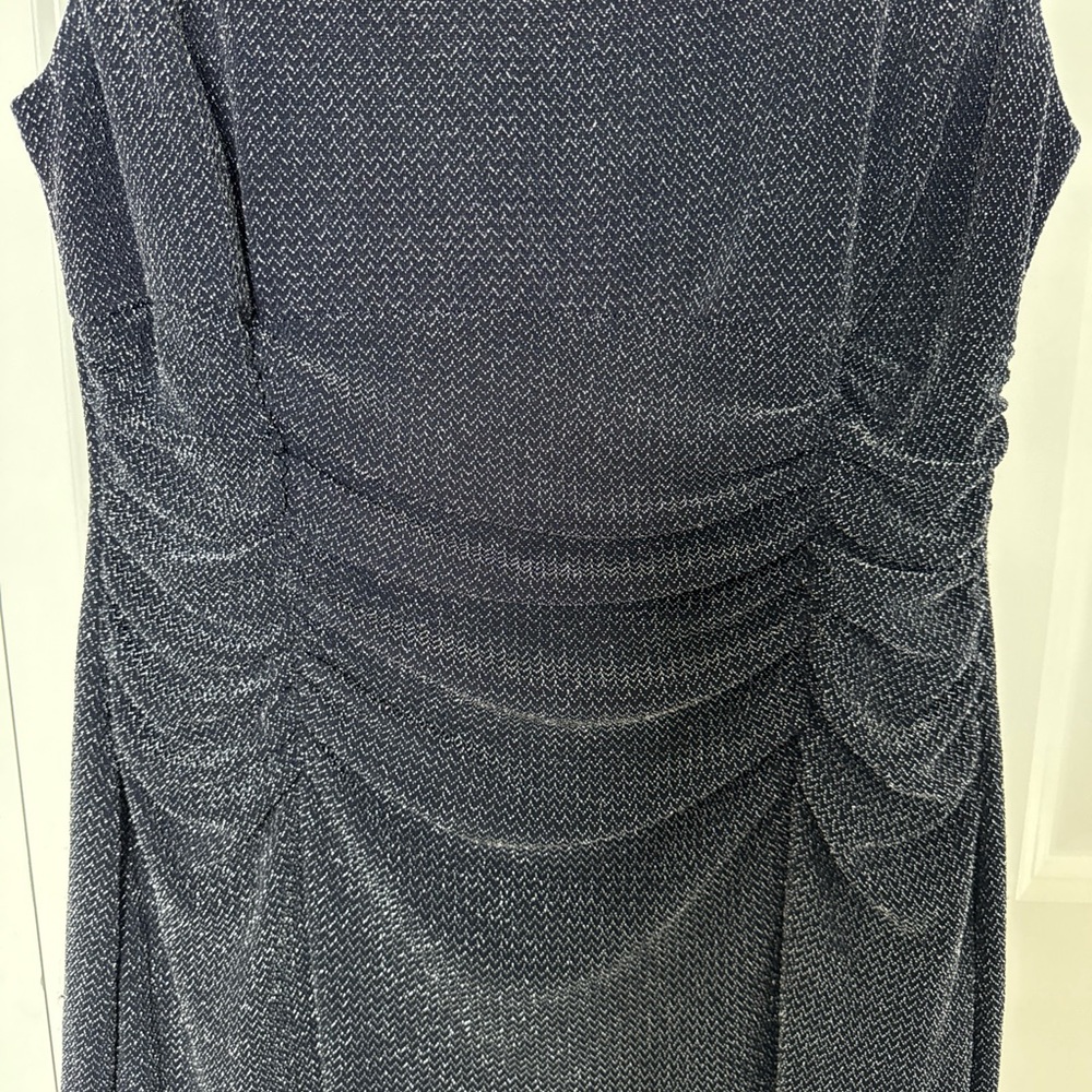 Lauren Ralph Lauren Mother of the Bride Sheath Dress Metallic Knee Length Sz 16 - Picture 4 of 9